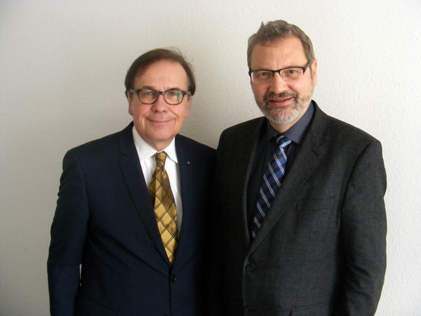 Karl-Christian Schelzke und sein Gesprächspartner Professor Dr. Jürgen Aring